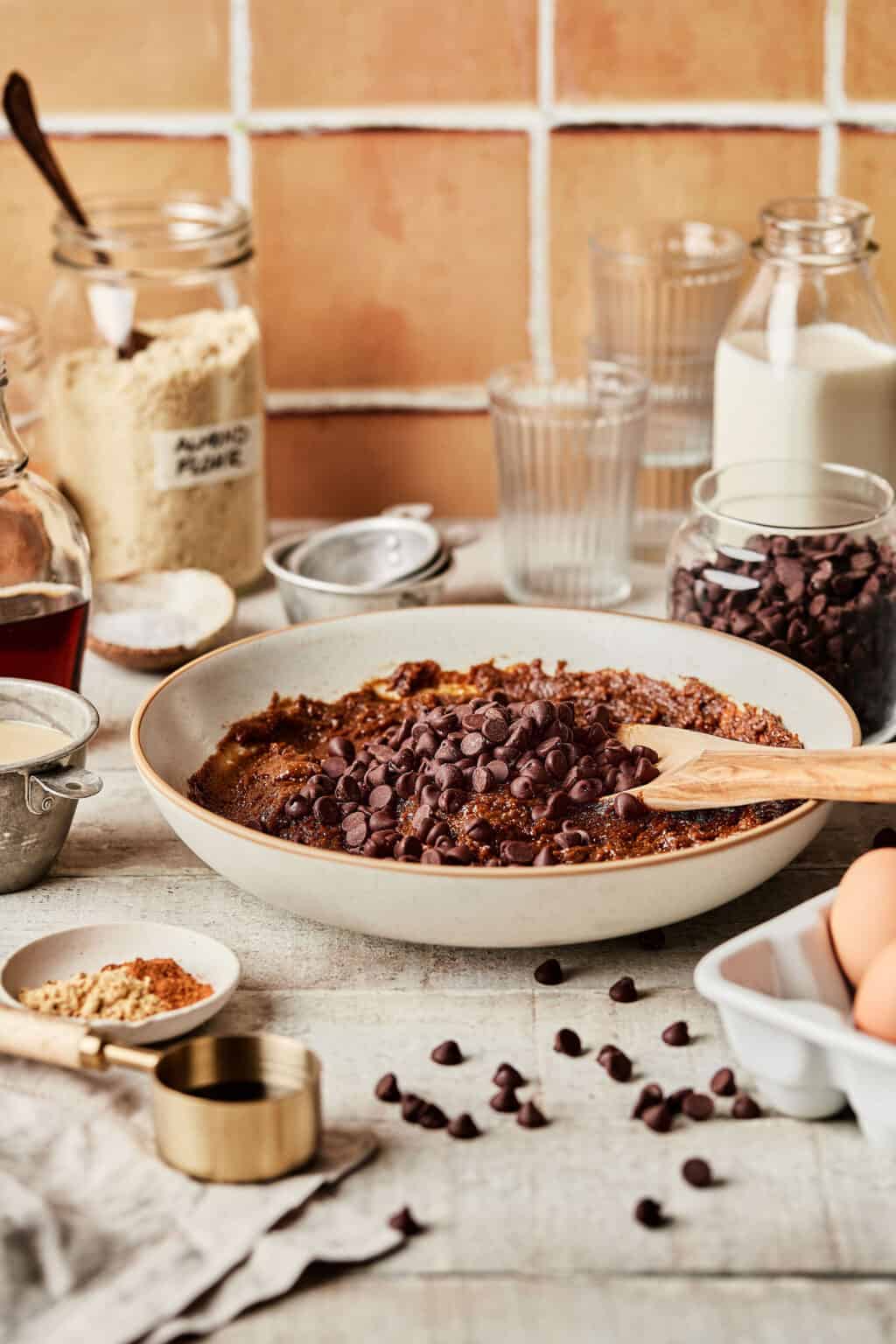 Gingerbread Tahini Chocolate Chip Cookies Kalejunkie