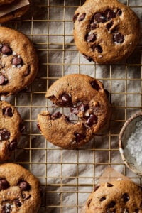 Gingerbread Tahini Chocolate Chip Cookies