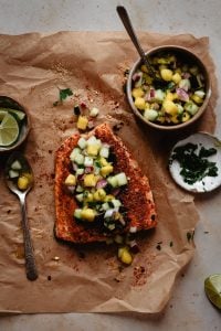 Grilled Salmon With Mango Salsa