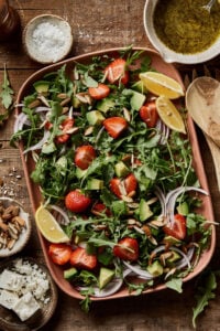 Strawberry Arugula Salad with Lemon Poppy seed Dressing