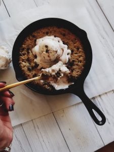 Chocolate Chip Tahini Cookie Skillet
