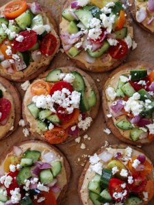 GREEK SALAD FLATBREADS
