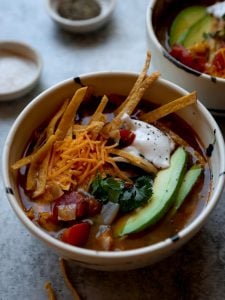 One Pot Chicken Tortilla Soup