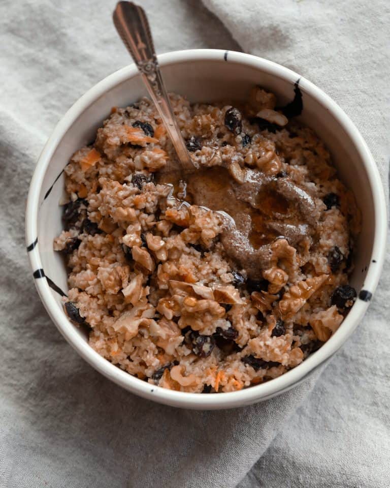 Carrot Cake Oatmeal Kalejunkie