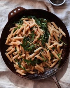 Spicy Lemon Arugula Pasta