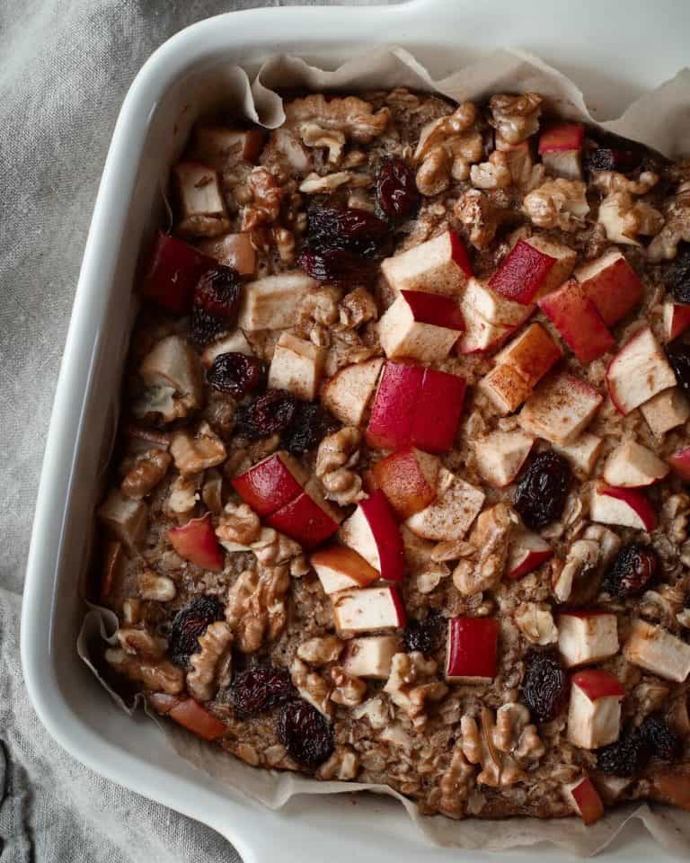 Apple Pie Oatmeal Bake Kalejunkie