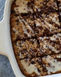 Baked Banana Chocolate Chip Oatmeal