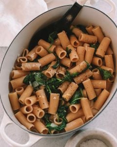 One Pot Creamy Lemon Spinach Pasta