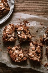 Tahini Chocolate Chip Smores Bars