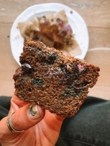 Blueberry Banana Crumb Muffins