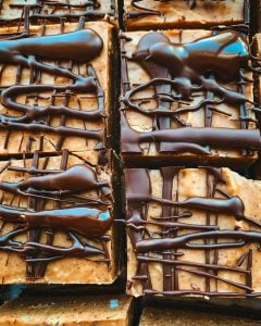 Double Layer Cashew Butter Chocolate Fudge