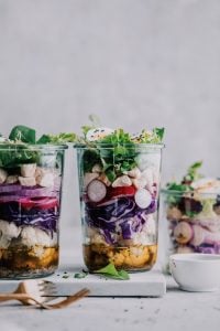 Mason Jar Salads with Italian Vinaigrette