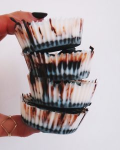 Coconut Chocolate Marble Cups