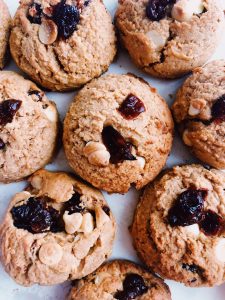 White Chocolate Chip Cranberry Spelt Cookies