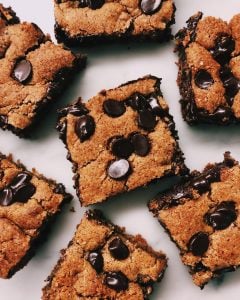 CBD Paleo Chocolate Chip Cookie Bars
