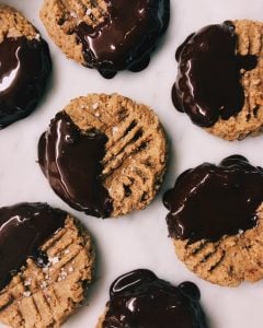 Chocolate SunButter Sea Salt Cookies