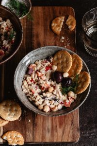 Mediterranean Mashed Chickpea Salad