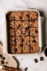 Almond Butter Chocolate Chunk Blondies