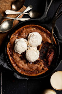 Incredible Pumpkin Caramel Cookie Skillet