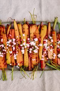 Caramelized Honey Roasted Carrots With Feta