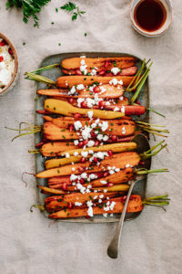 Caramelized Roasted Carrots With Feta