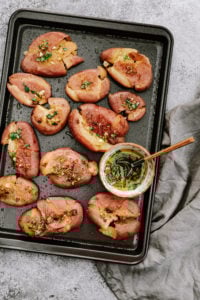 The Best Garlic Smashed Potatoes