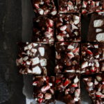 peppermint fudge topped with crushed candy canes by kalejunkie