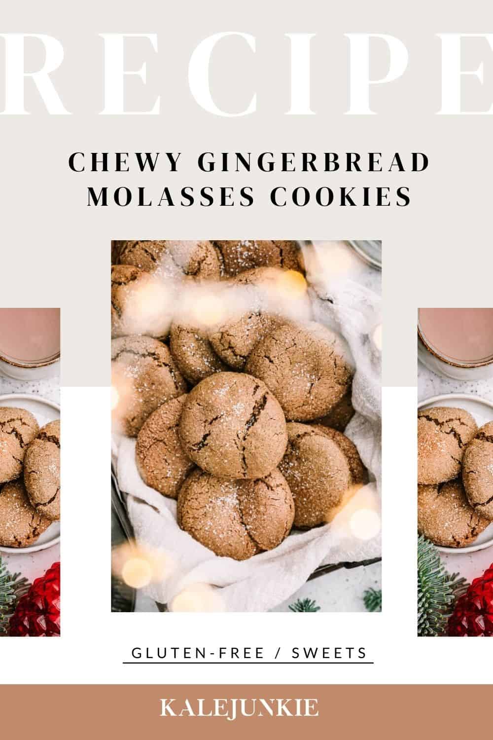 Chewy Gingerbread Molasses Cookies Kalejunkie