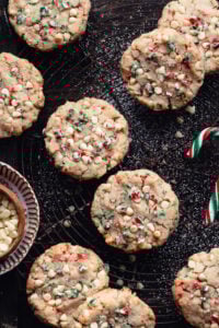 Peppermint White Chocolate Chip Cookies