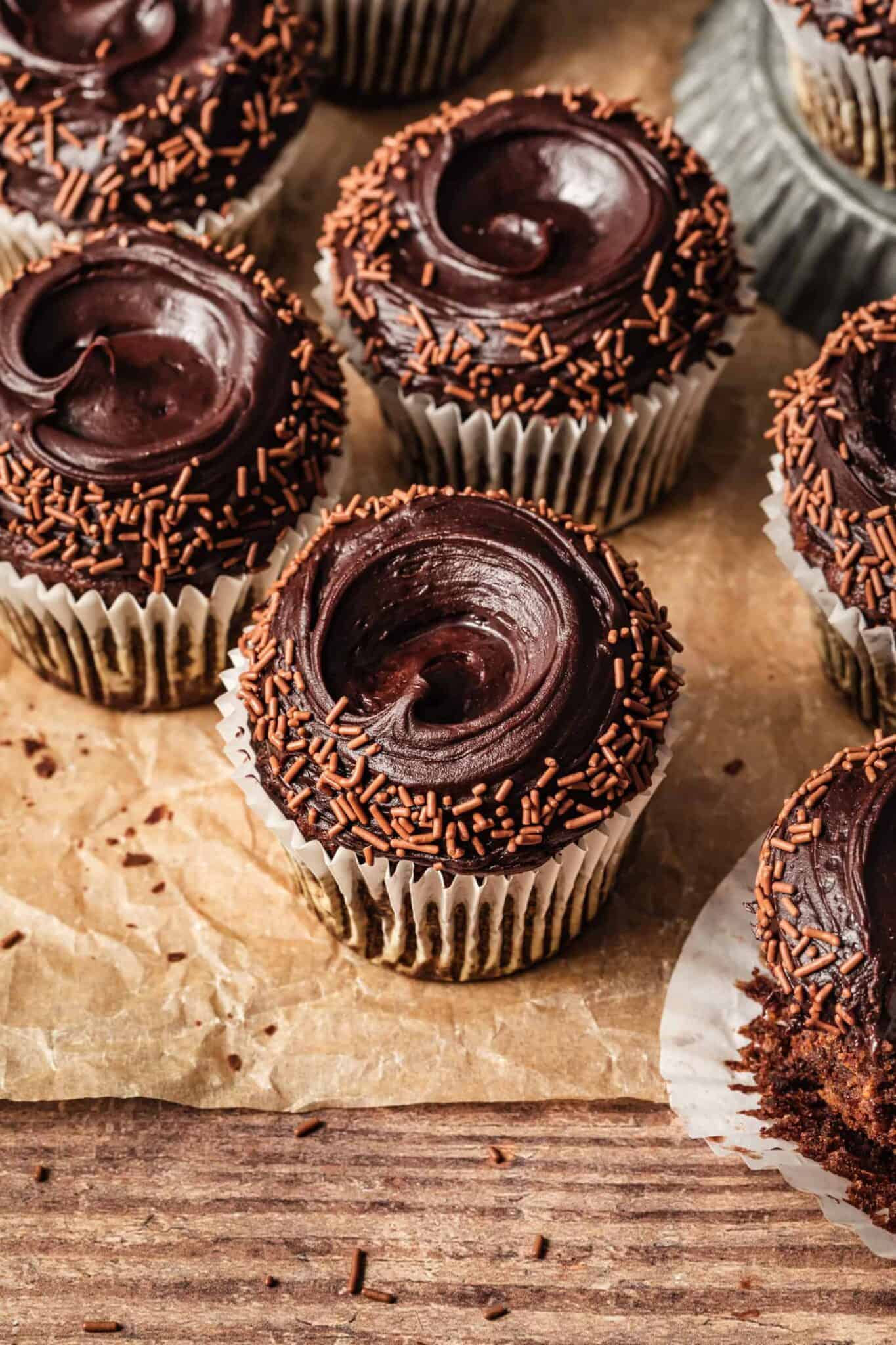 Paleo Double Fudge Banana Cupcakes Kalejunkie