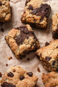 Double Fudge Tahini Chocolate Chip Brookies