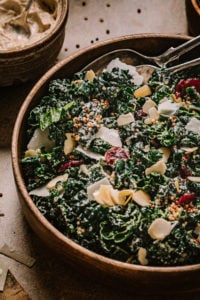 Ultimate Kale Salad With Creamy Tahini Lemon Dressing