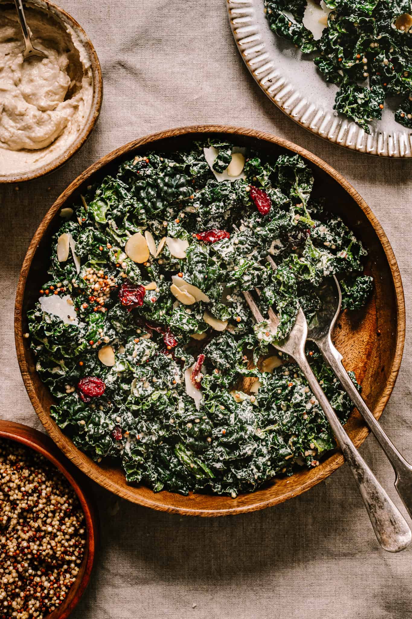 Ultimate Kale Salad With Creamy Tahini Lemon Dressing Kale Salad