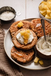 Healthy Chickpea Flour Carrot Cake Pancakes