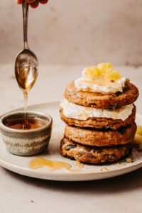Healthy Chickpea Flour Carrot Cake Pancakes