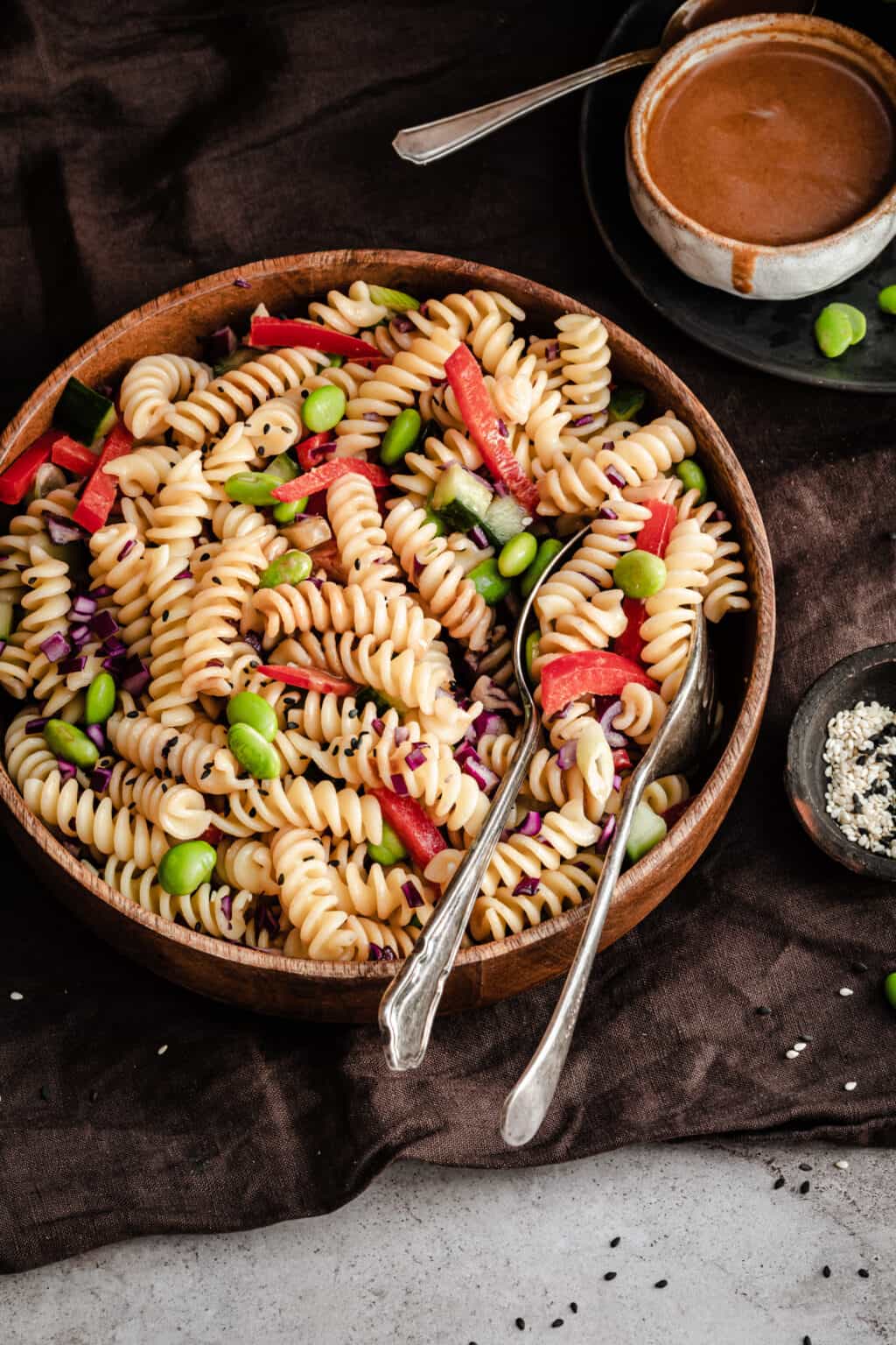 Healthy Pasta Salad With Creamy Peanut Sauce Kalejunkie
