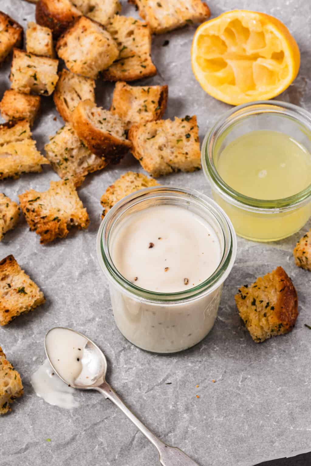 Tahini Caesar Dressing Kalejunkie