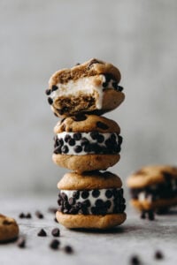 Tahini Chocolate Chip Ice Cream Sandwiches