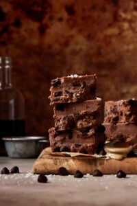 Tahini Chocolate Chip Freezer Fudge