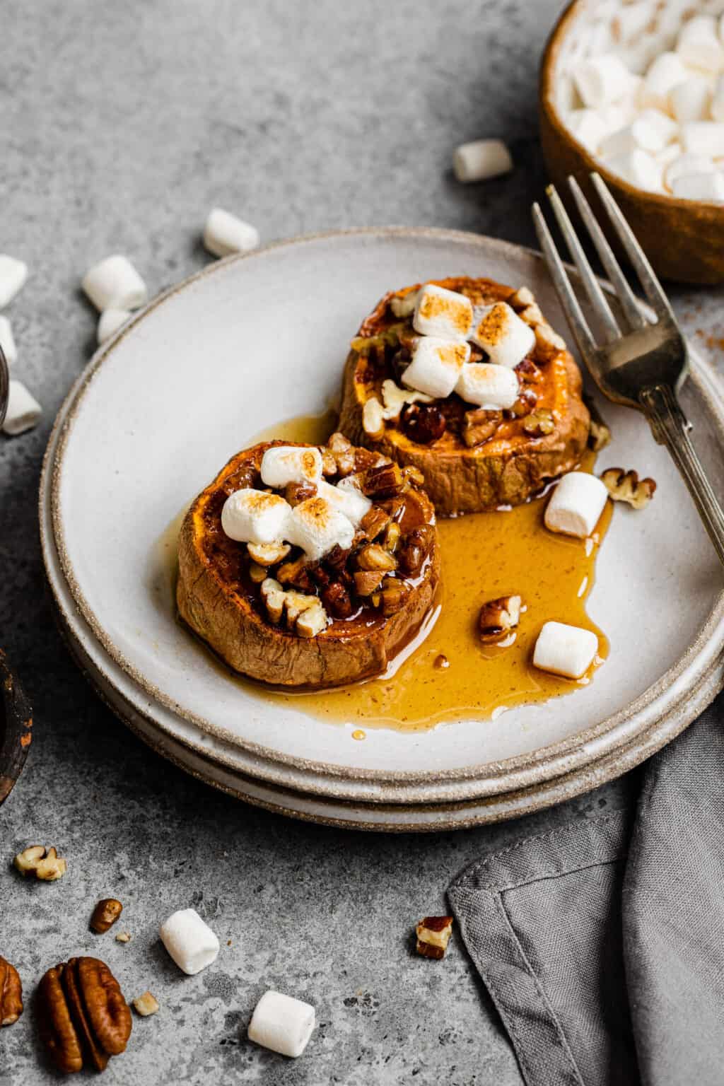 Toasted Marshmallow Sweet Potato Rounds Kalejunkie