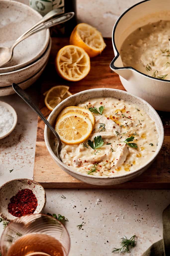Cozy Lemon Chicken & Rice Soup Kalejunkie