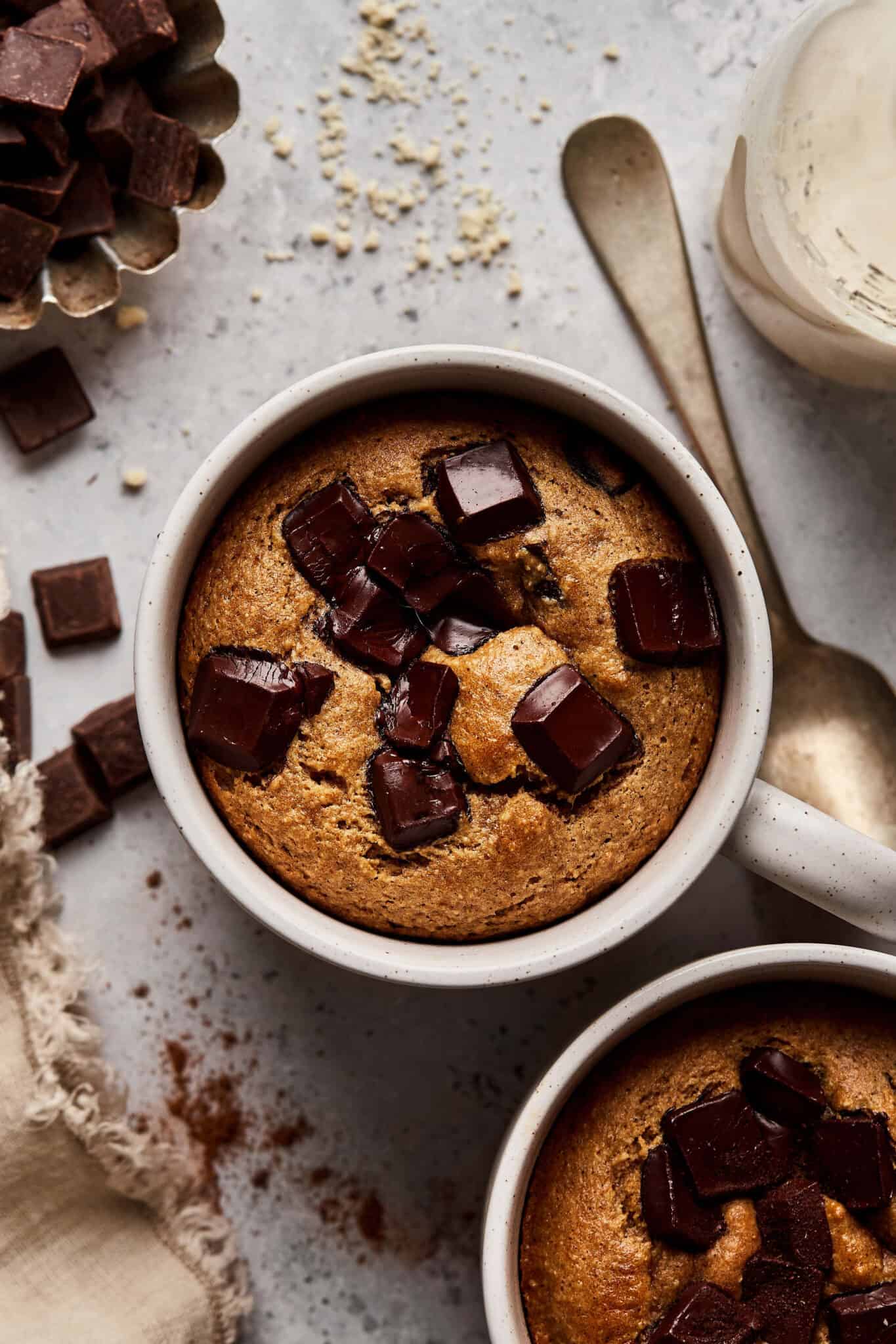 Pumpkin Chocolate Chip Tahini Mug Cake Kalejunkie