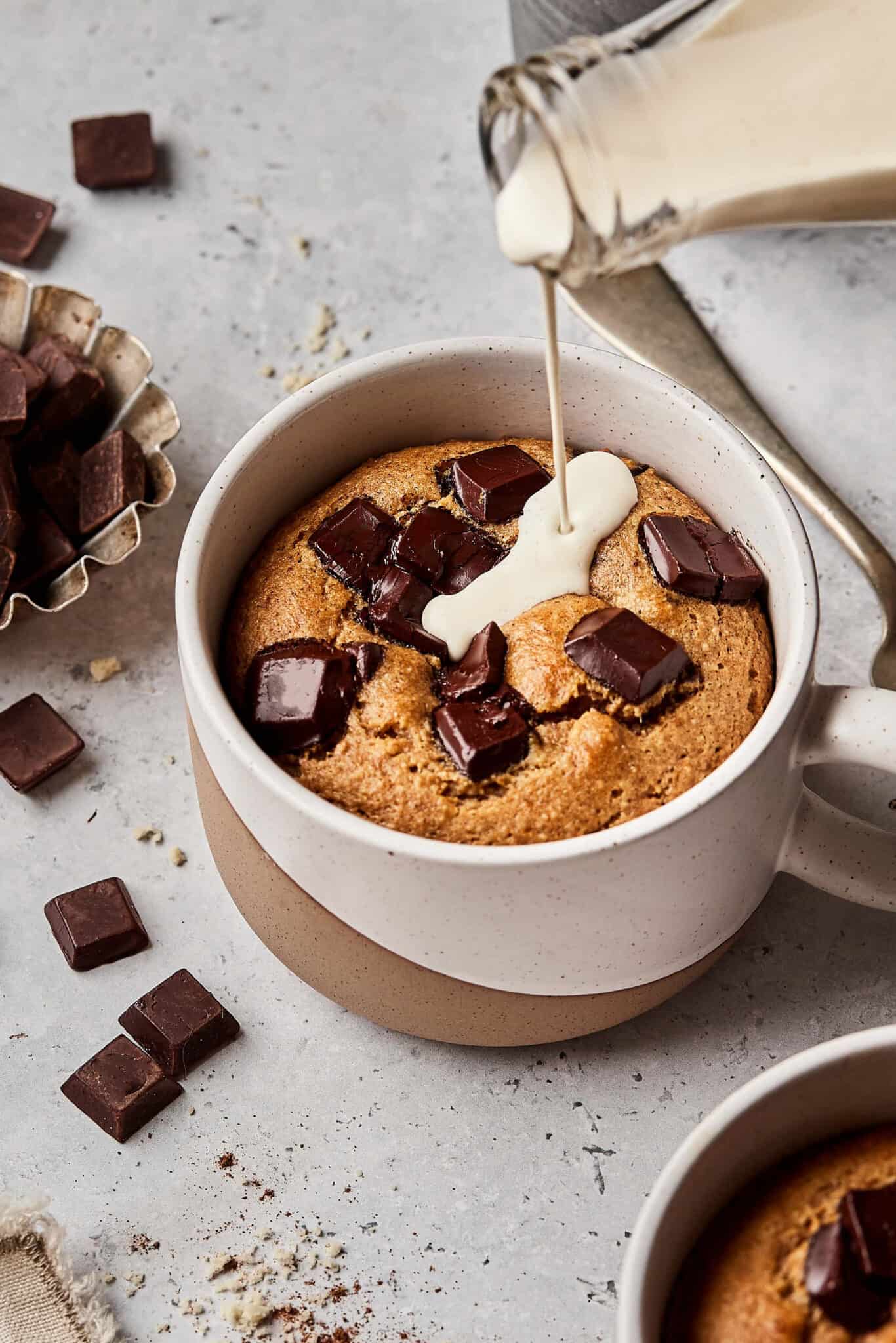 Pumpkin Chocolate Chip Tahini Mug Cake Kalejunkie