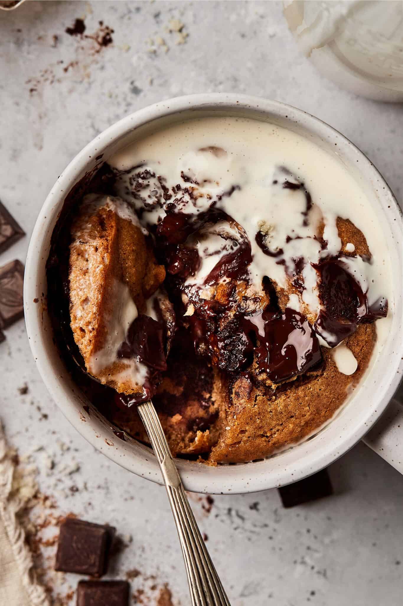 Pumpkin Chocolate Chip Tahini Mug Cake Kalejunkie