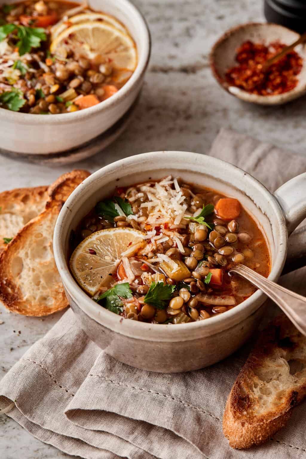Lemony Lentil Soup Kalejunkie