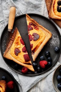 Viral Raspberry Custard Toast – as seen on TikTok!