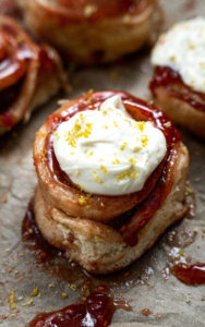 Raspberry Lemon Vegan Cinnamon Rolls
