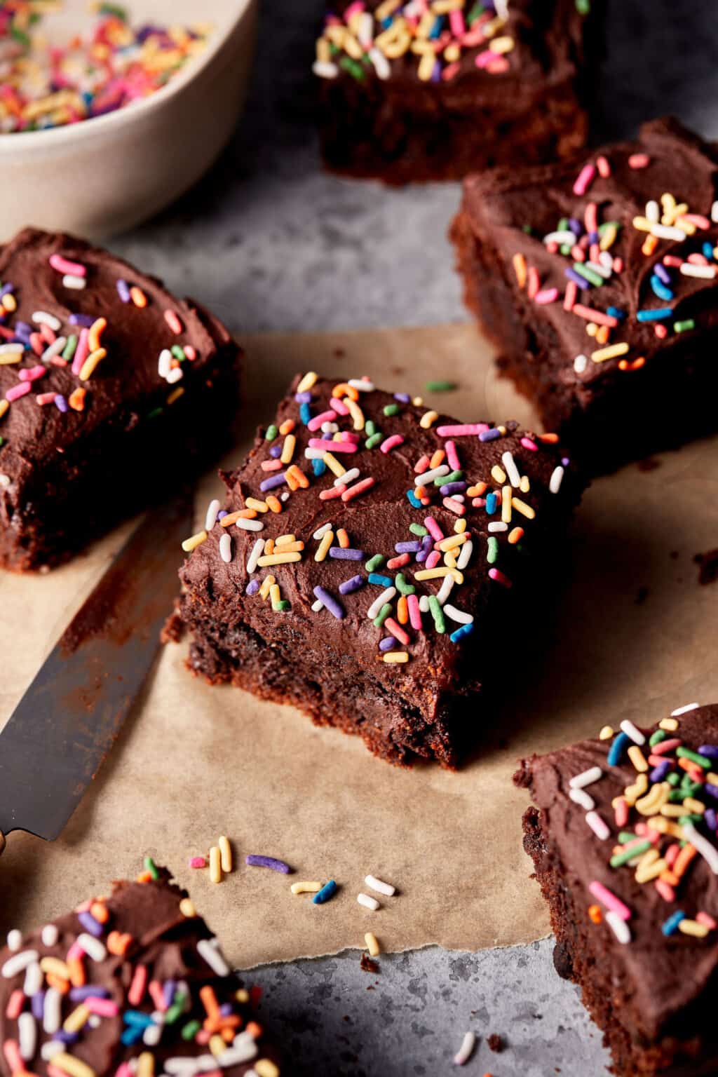 GrainFree Death by Chocolate Brownies with Tahini Frosting Kalejunkie