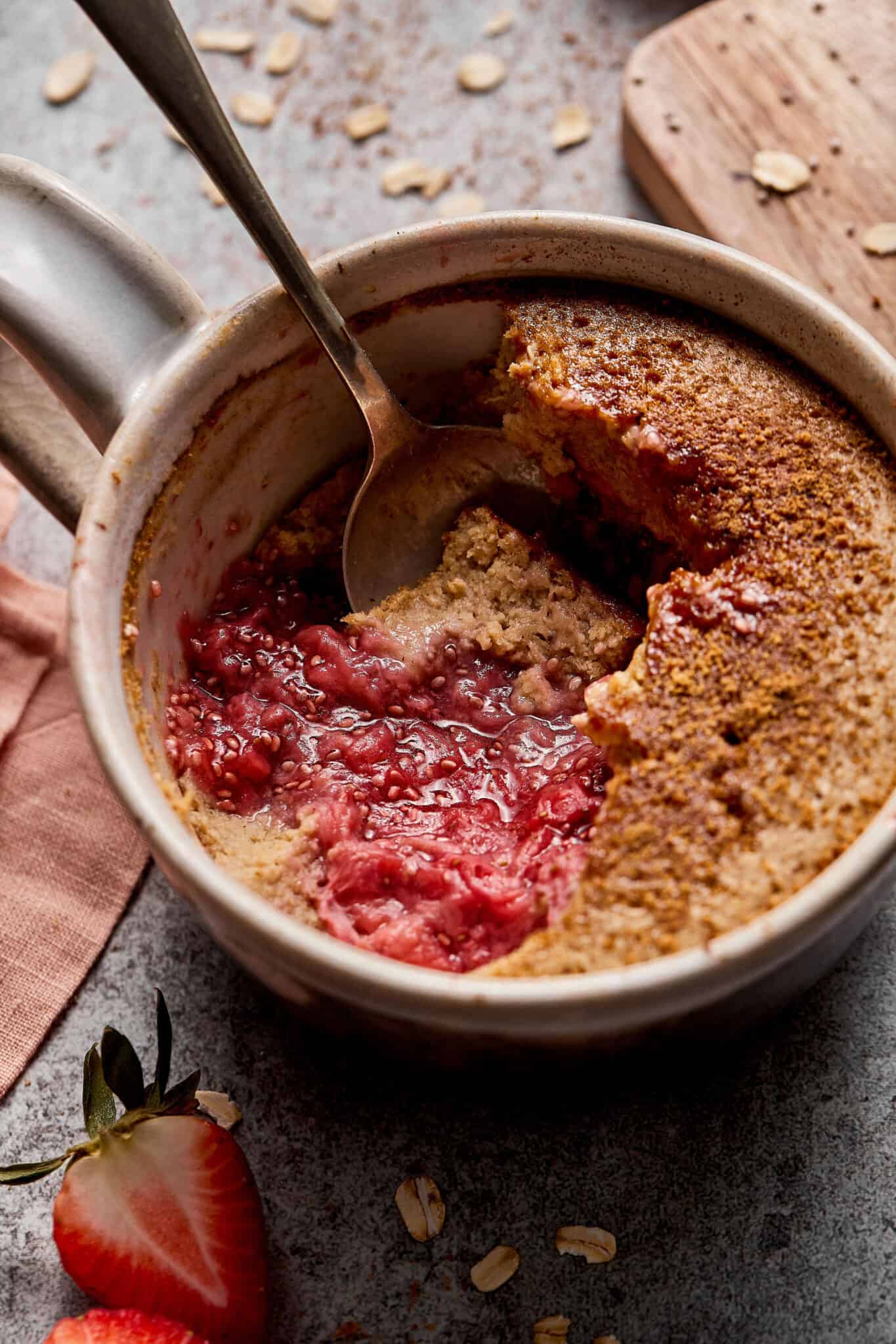 Strawberry Donut Baked Oats Kalejunkie