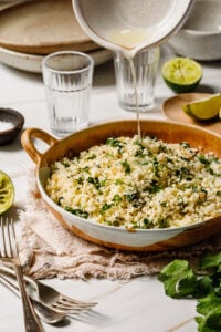 Copycat Chipotle Cauliflower Cilantro-Lime Rice